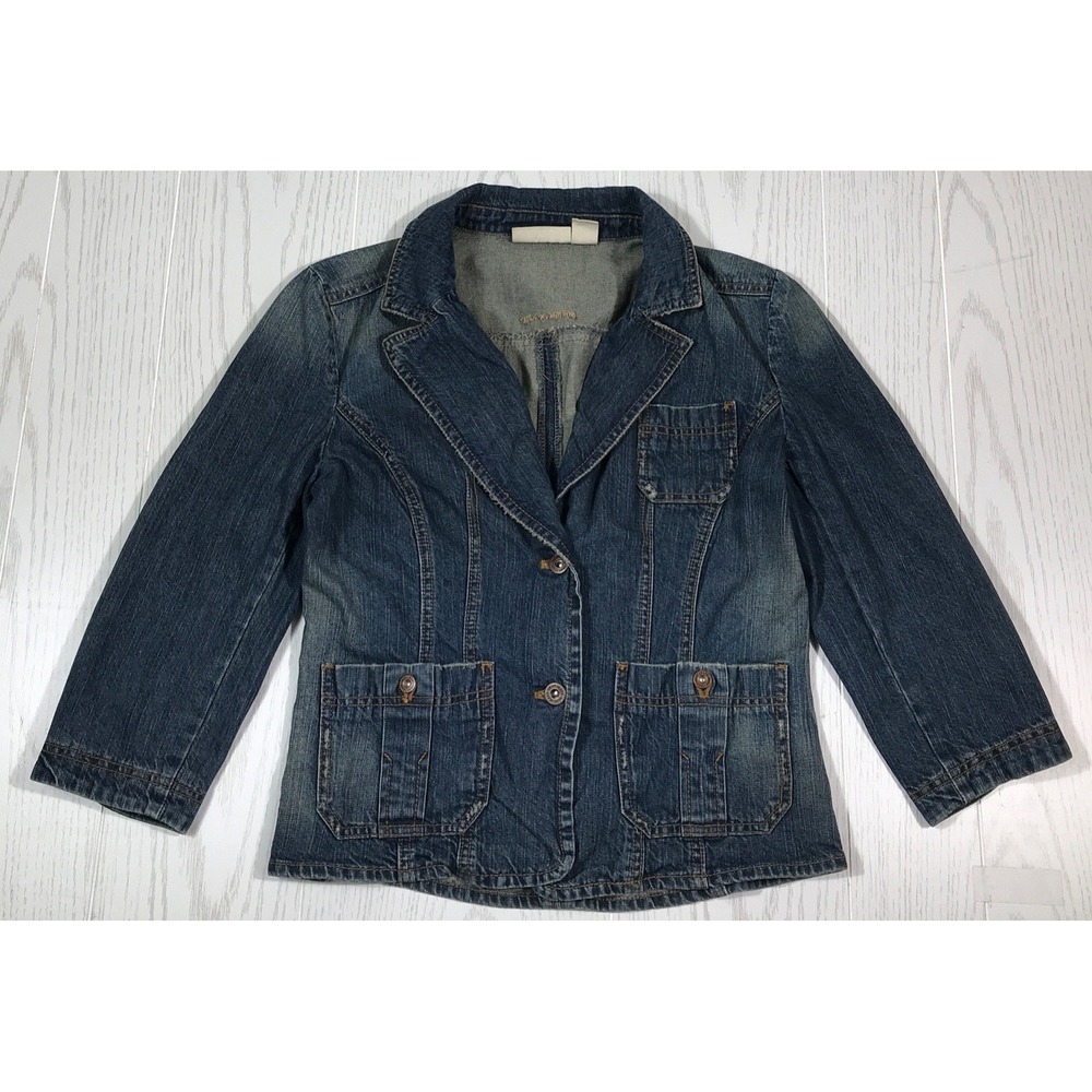 DKNY Dark Blue Denim Blazer Jacket